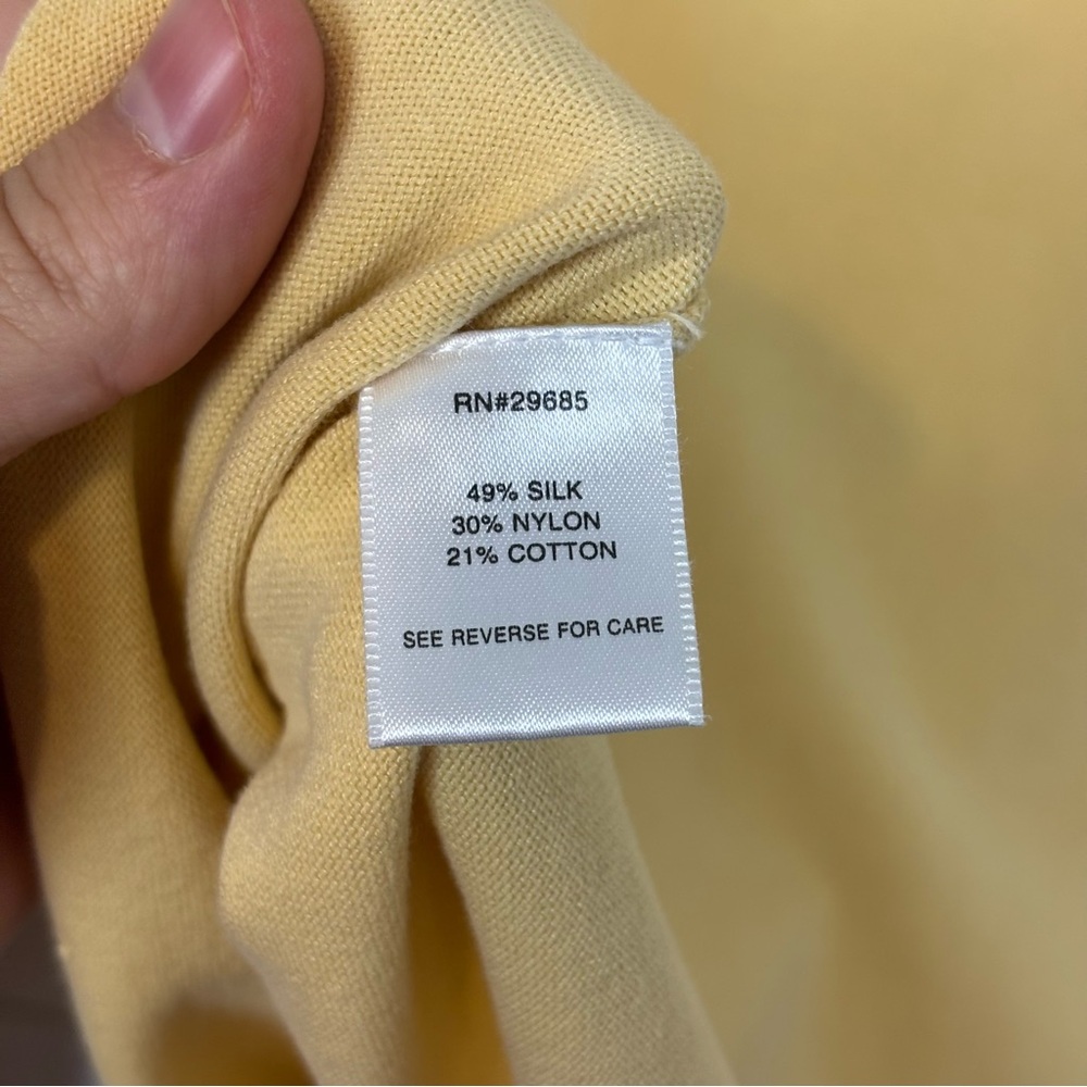 Pendleton Long Sleeve Silk Blend Gold Shirt Size Large Petite - Picture 9 of 10